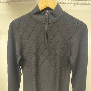 NILS black quarter zip sweater